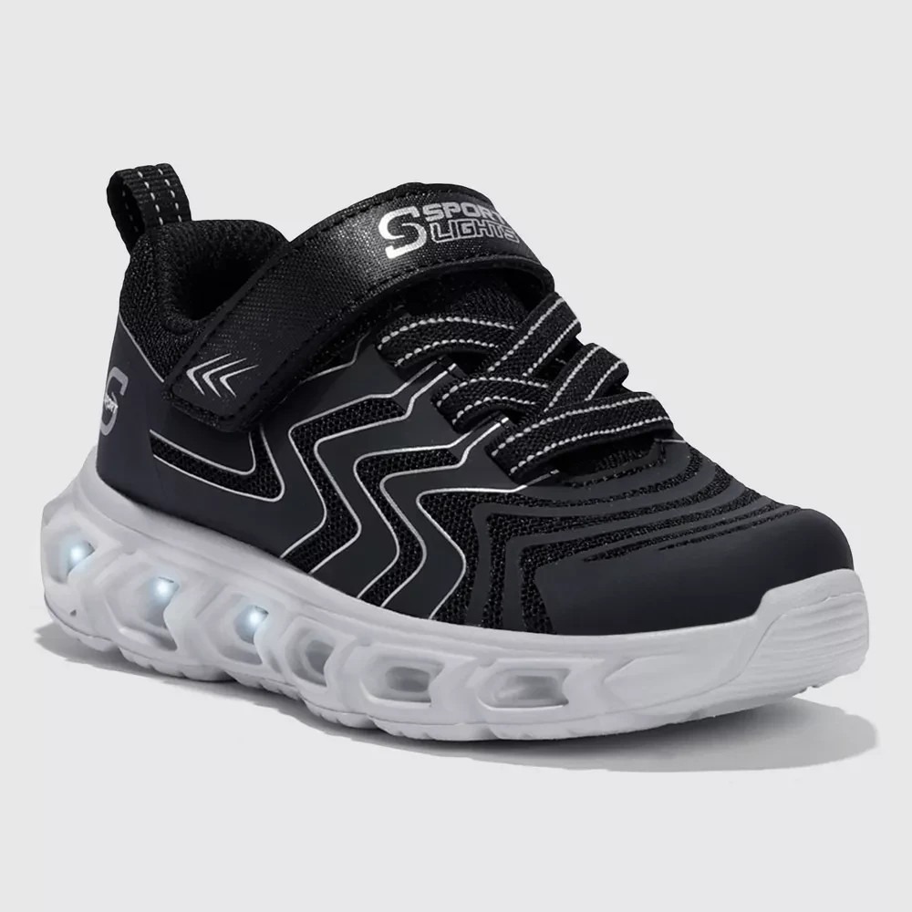Baby Boy Skechers Jarrod Light Up Sneakers Black Size 7T New With Tags